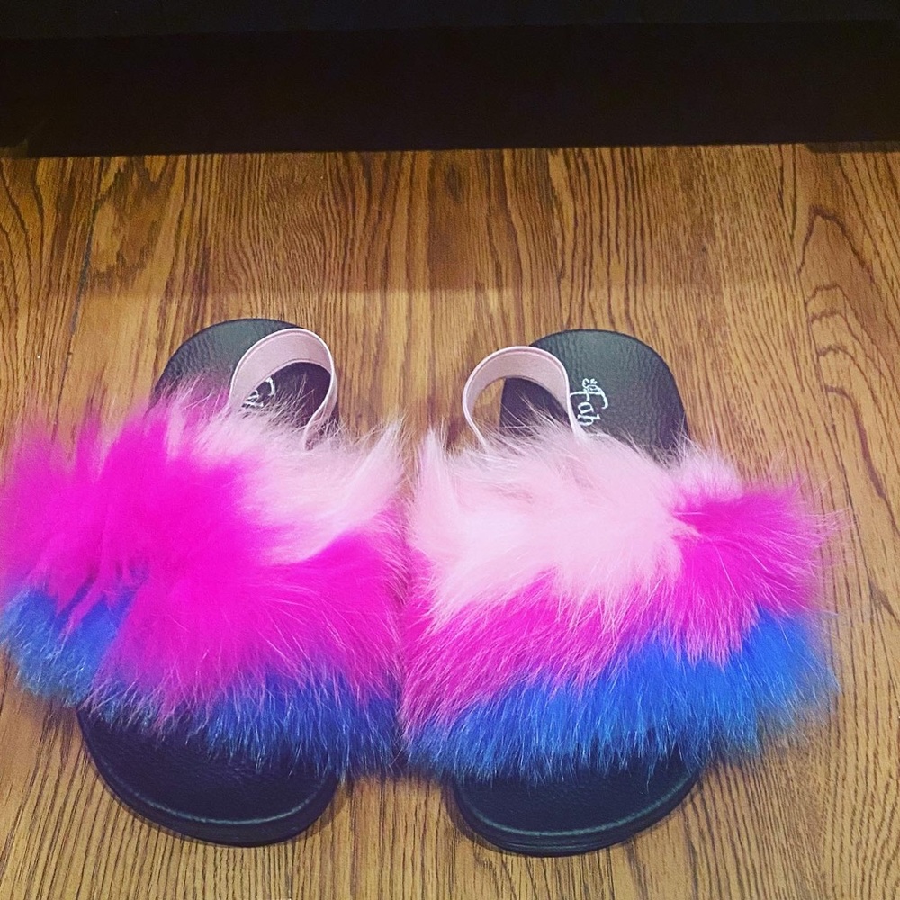 New! Kids Fur Slides